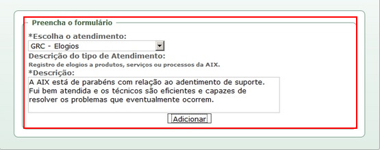 Atendimento - Cliente On-line - Wiki AIX